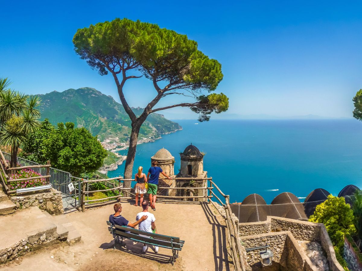 amalfi coast from above